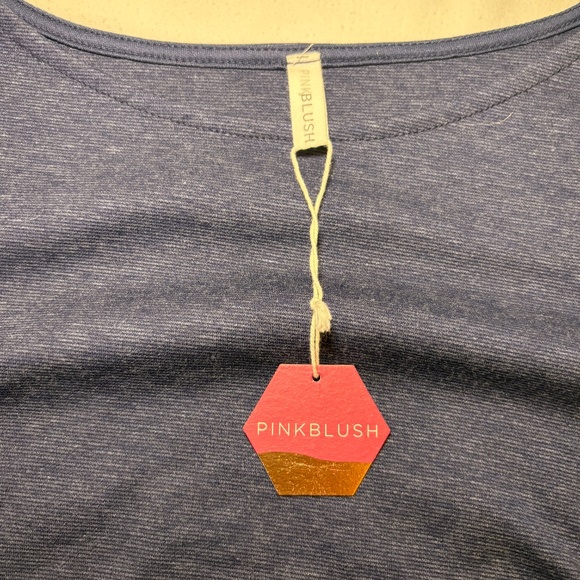 Pink Blush Women's Casual Short Sleeve Blue Maxi Dress XL NEW - Picture 6 of 8